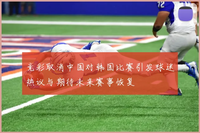 竞彩取消中国对韩国比赛引发球迷热议与期待未来赛事恢复